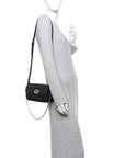 Box Calfskin 30 Montaigne Avenue Pouch Black