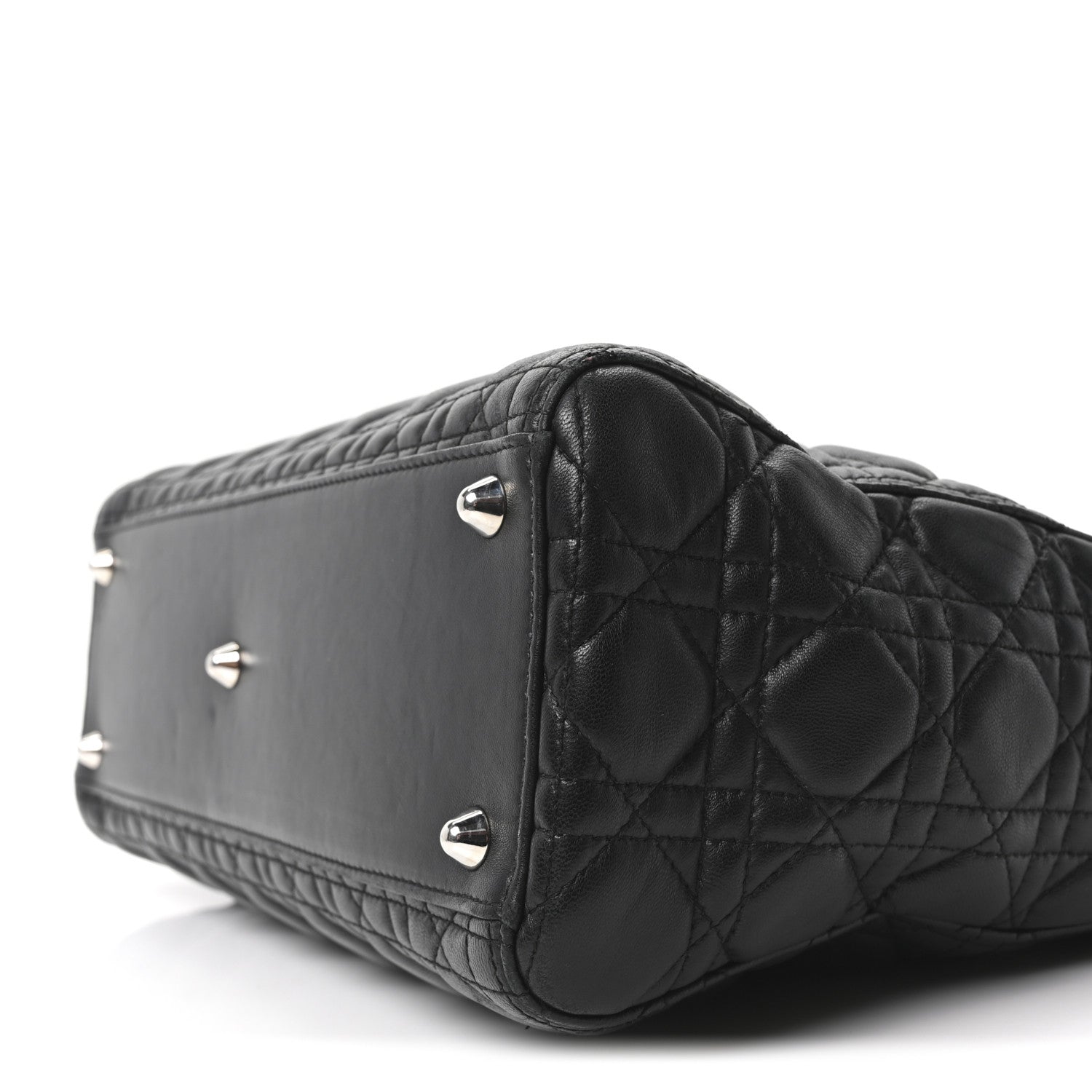 Lambskin Cannage Large Lady D1OR Black