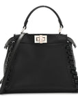 Nappa Lace Up Mini Peekaboo Iconic Satchel Black