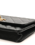 Caviar Quilted Camellia Wallet On Chain WOC Black