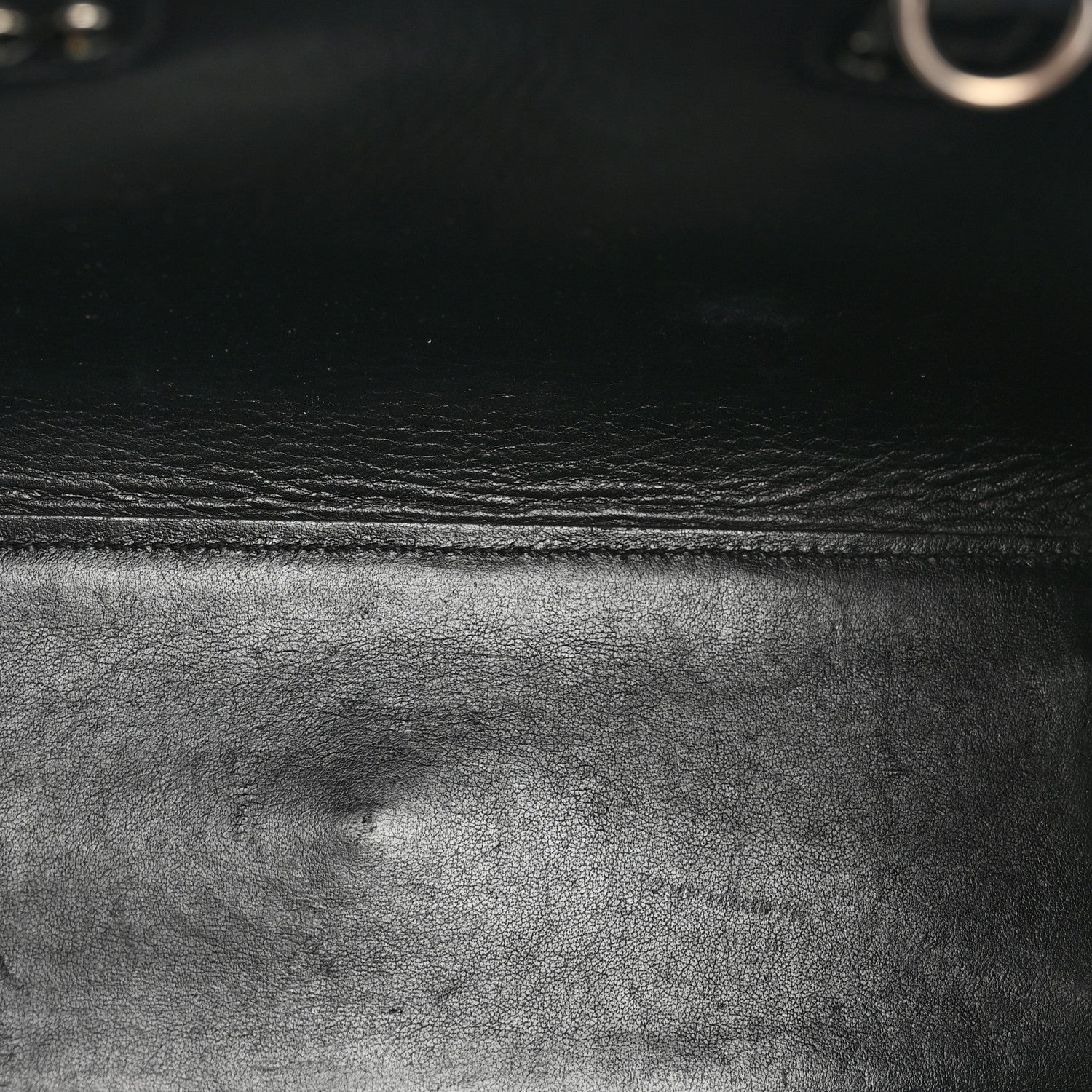 Grained Calfskin Baby Sac De Jour Black
