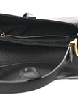 Grained Calfskin Saddle Bag Black