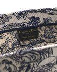 Canvas Embroidered Medium D1ORiviera Toile De Jouy Book Tote Blue