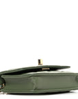 Lambskin Quilted Trendy CC Card Holder On Chain Green
