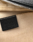 Pebbled Calfskin Small Soho Disco Bag Black