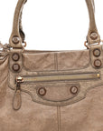 Agneau Giant 12 Rose Gold Hardware Work Gris Poivre