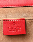 Calfskin Studded Small Padlock Shoulder Bag Hibiscus Red