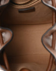 Smooth Shiny Calfskin Bon Bon Bucket Bag Dark Tan