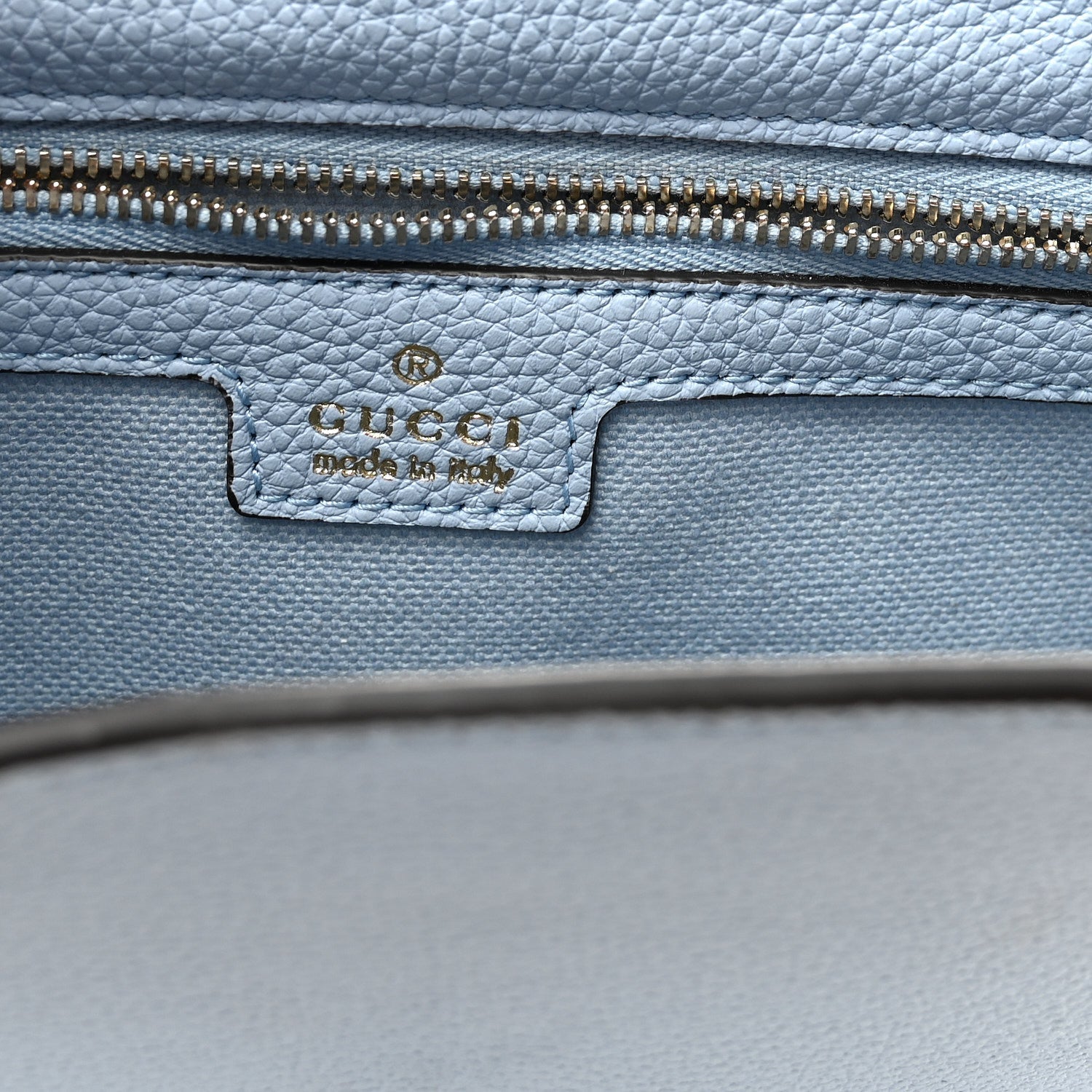Grained Calfskin Web Medium Jackie 1961 Hobo Light Blue