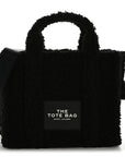 Polyester Cotton Medium The Teddy Traveler Tote Bag Black