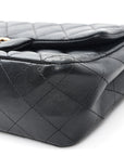Lambskin Quilted Mini Rectangular Flap Black
