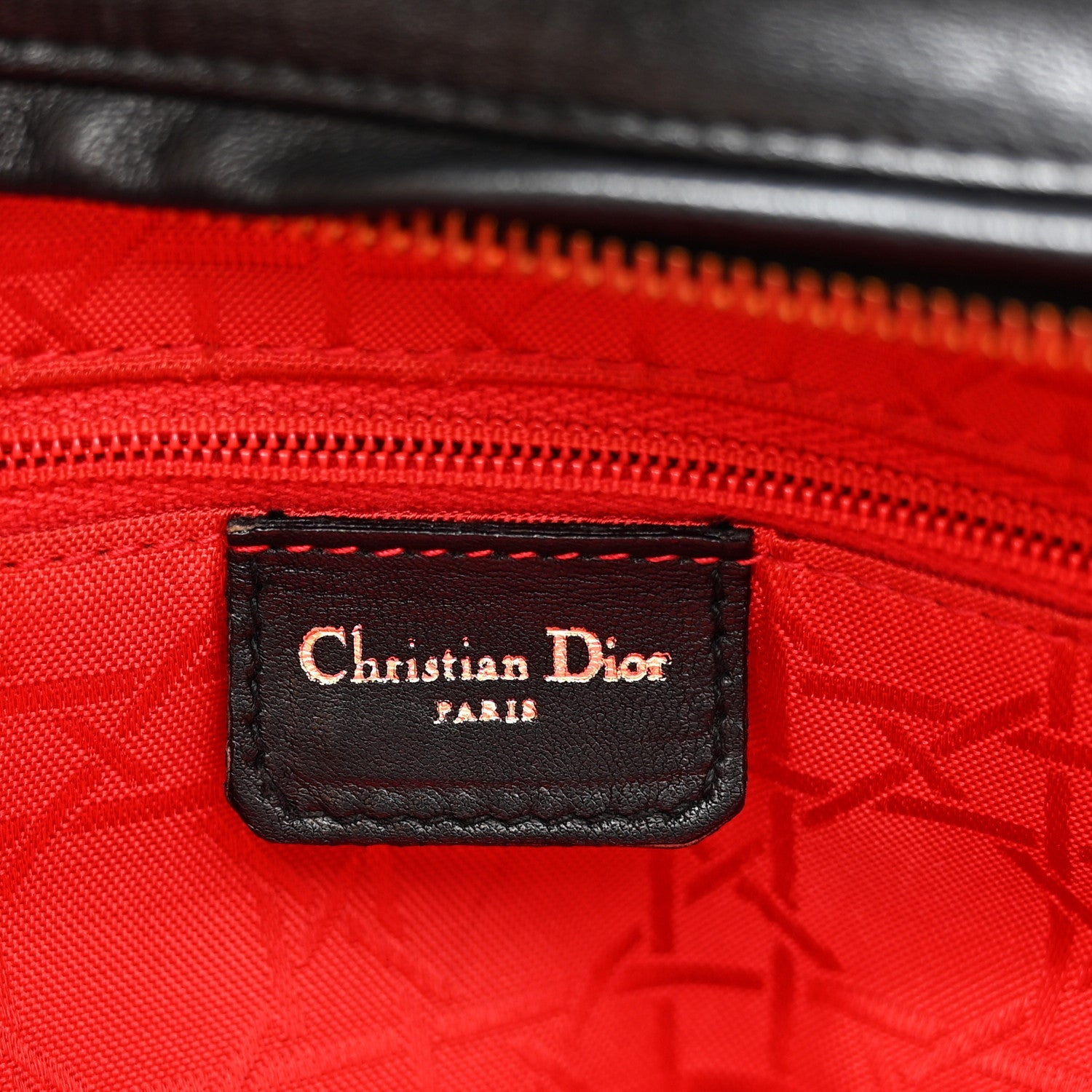Lambskin Cannage Large Lady D1OR Black