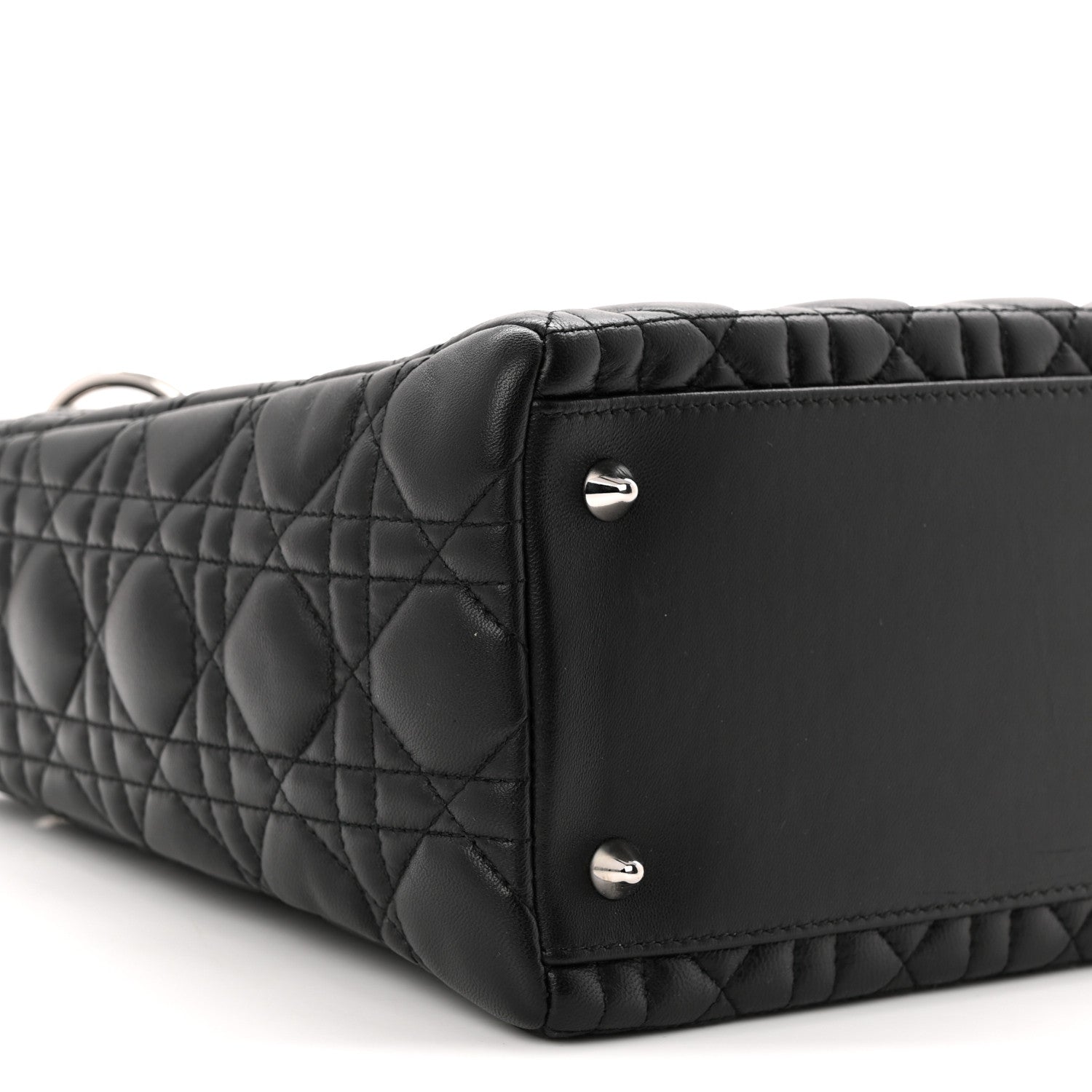 Lambskin Cannage Medium Lady D1OR Black