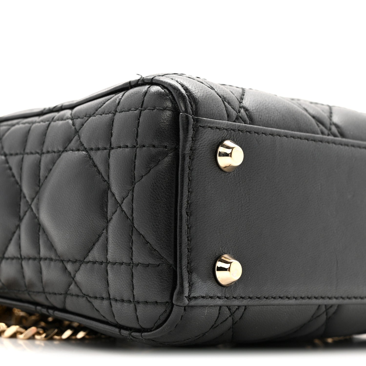 Lambskin Cannage Mini Lady D1OR Black