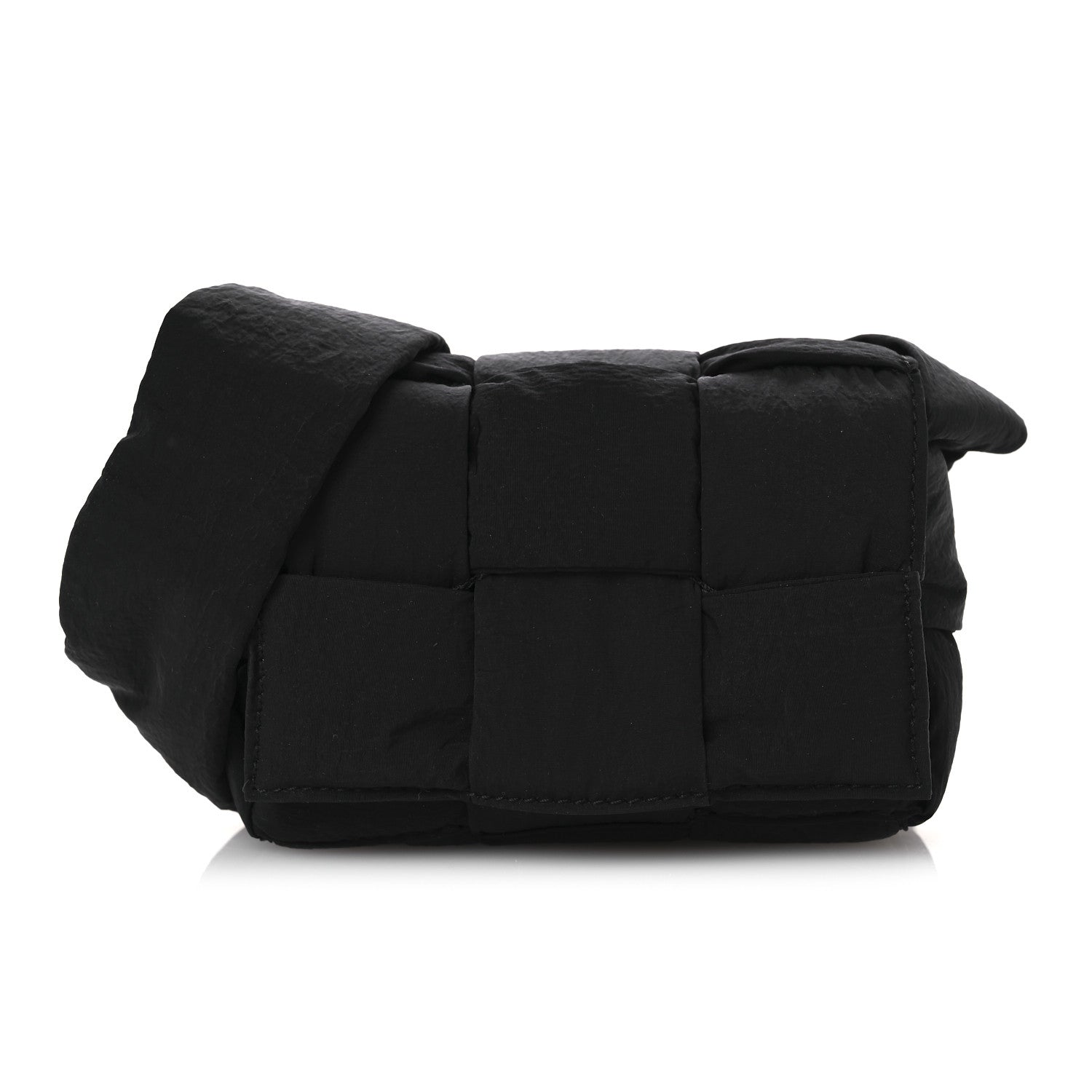 Nylon Intrecciato Padded Tech Candy Cassette Bag Black
