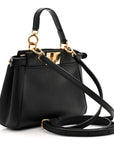 Nappa Micro Peekaboo Iconic Satchel Black