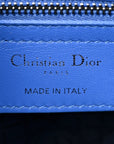 Lambskin Cannage Medium Lady D1OR Blue Persan