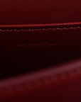 Liege Calfskin Teen Classic Box Flap Bag Burgundy