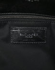 Lambskin Quilted Medium Loulou Puffer Monogram Chain Satchel Black