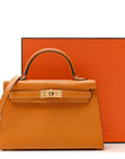 Chevre Chamkila Mini Kelly Sellier 20 Jaune D'or