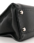 Cuoio Romano Selleria Bi-Color Medium Peekaboo Iconic Satchel Black Mou