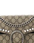 GG Supreme Monogram Crystal Small Dionysus Shoulder Bag Black