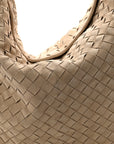 Suede Intrecciato Large Hop Mastice