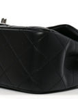 Lambskin Quilted Mini Rectangular Flap Black