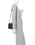 Triomphe Canvas Top Handle Messenger Box Tan