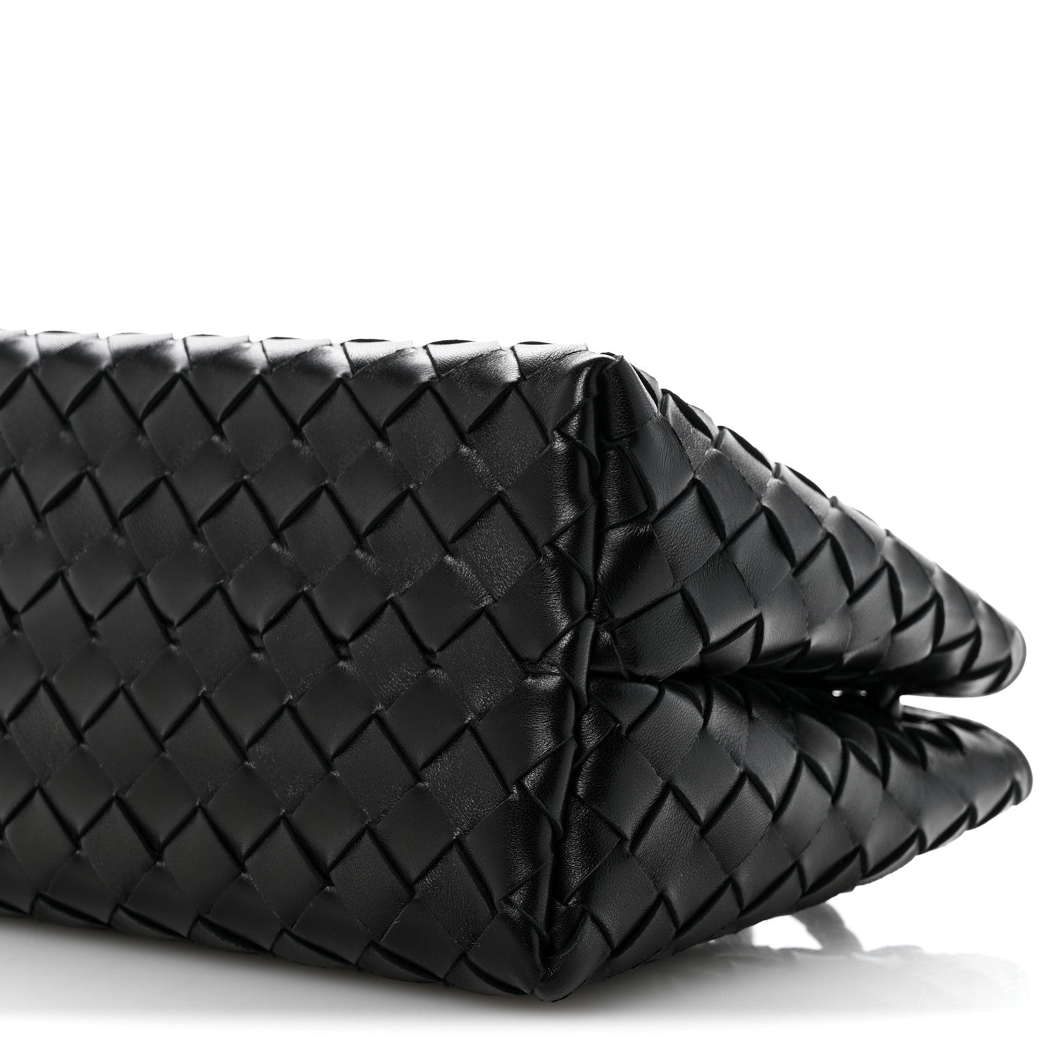 Nappa Intrecciato Small East West Andiamo Shoulder Bag Black