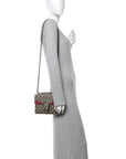 GG Supreme Monogram Mini Dionysus Shoulder Bag Hibiscus Red