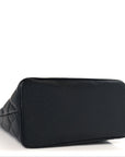 Caviar Quilted Medallion Tote Black