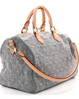 Monogram Denim Speedy Soft 30 Washed Gray