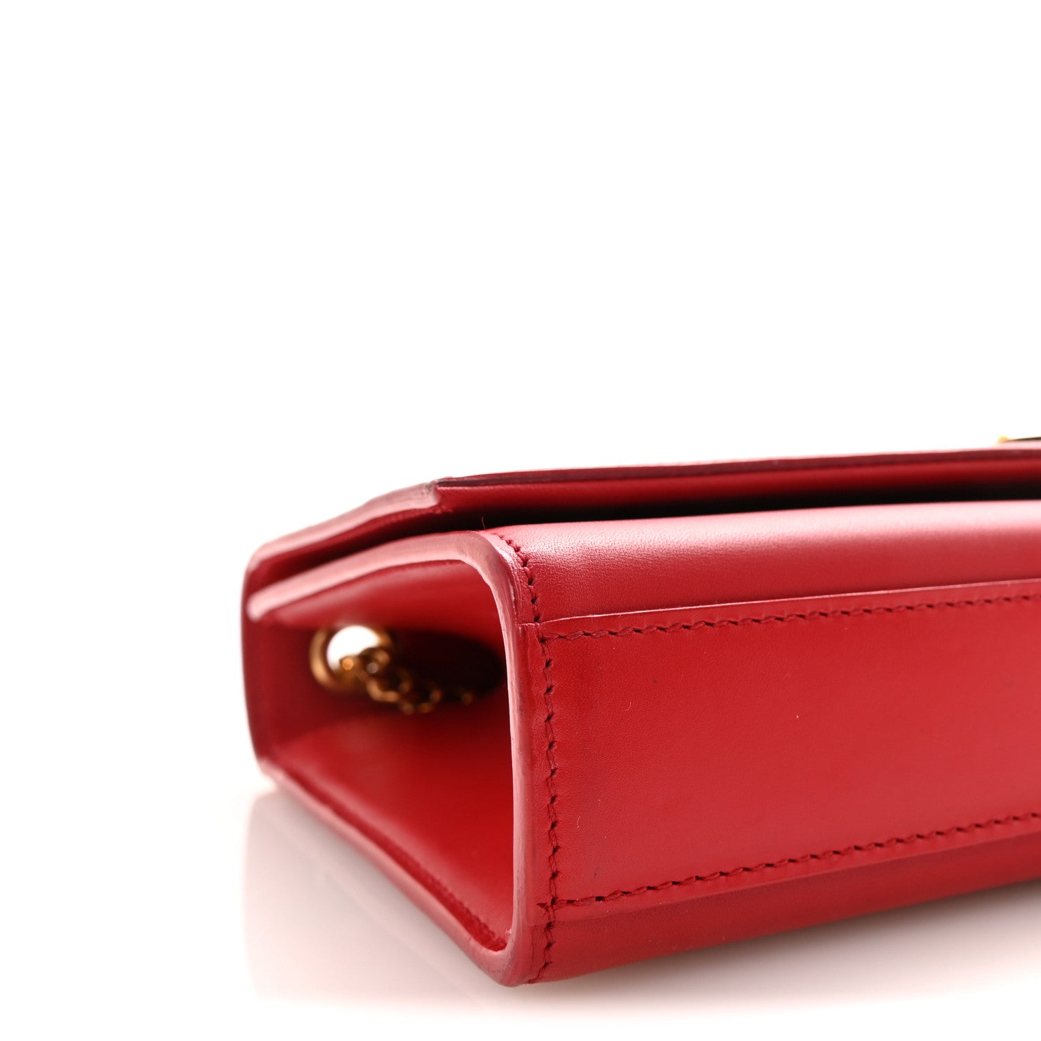 Smooth Calfskin Medium Classic Monogram Kate Tassel Satchel Lipstick Red