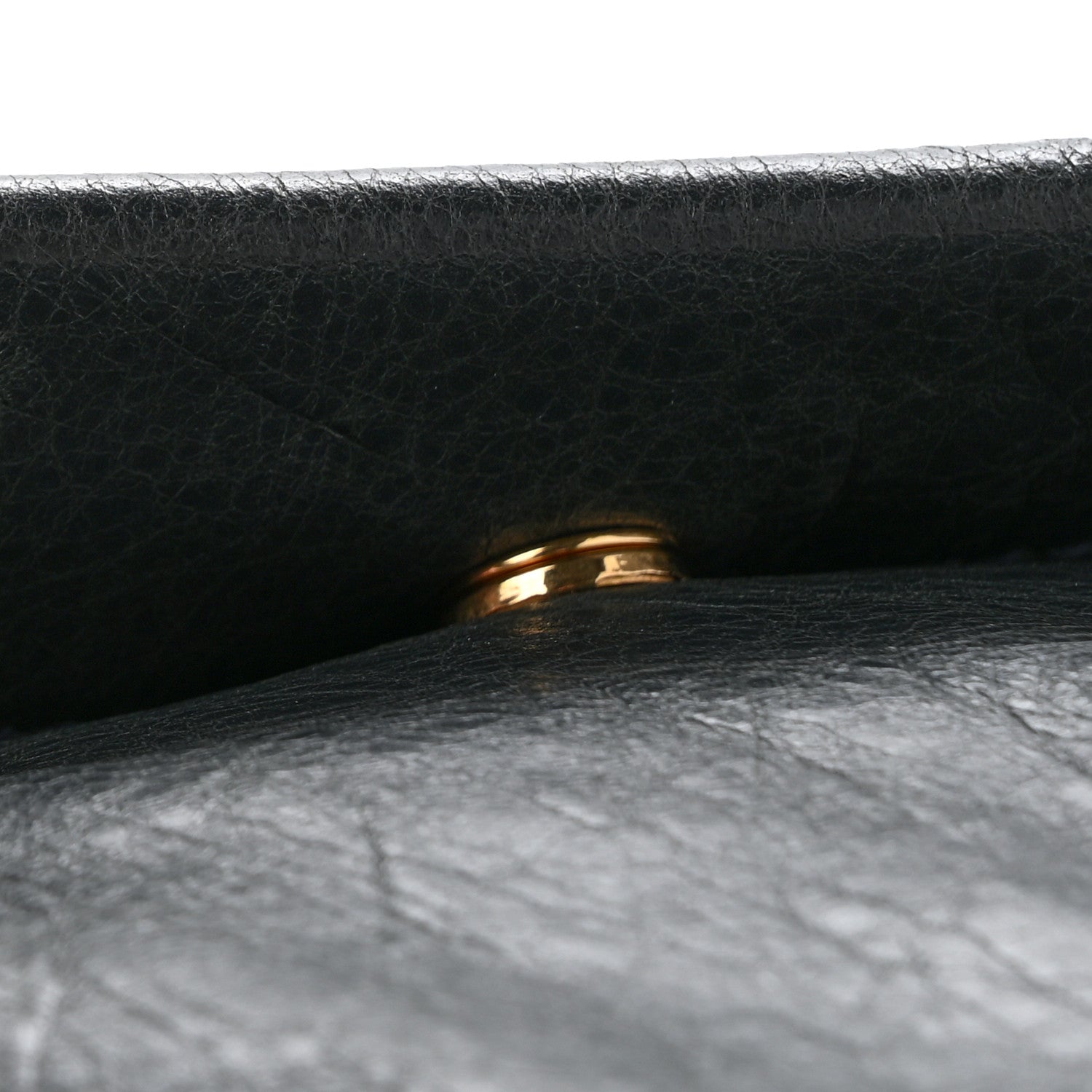 Agneau Giant 12 Rose Gold Hardware Envelope Clutch Anthracite