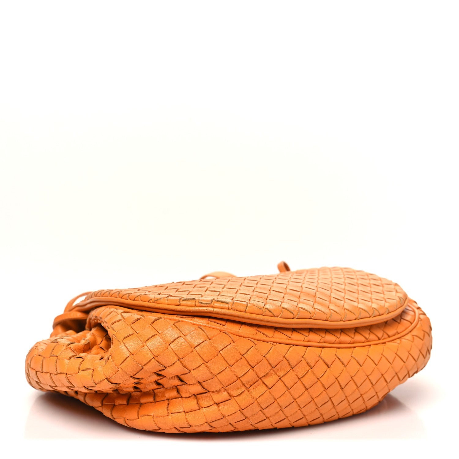 Nappa Intrecciato Drawstring Messenger Flap Orange