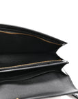 Shiny Alligator Kelly Pocket Long Wallet Black