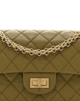 Aged Calfskin Quilted 2.55 Reissue 224 Flap  Khaki