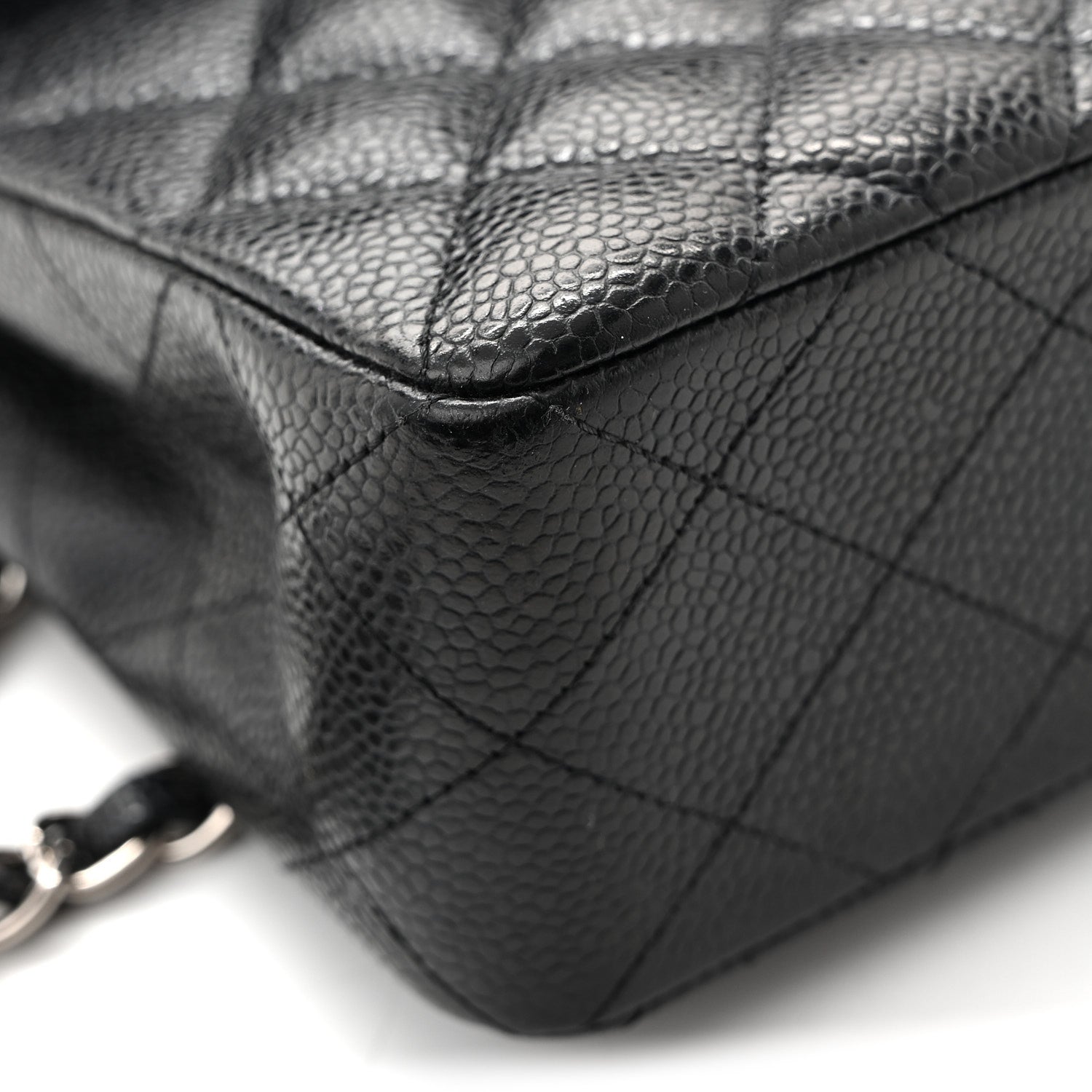 Caviar Quilted Small Double Flap Black