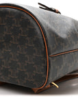 Triomphe Canvas Calfskin Folco Backpack Tan