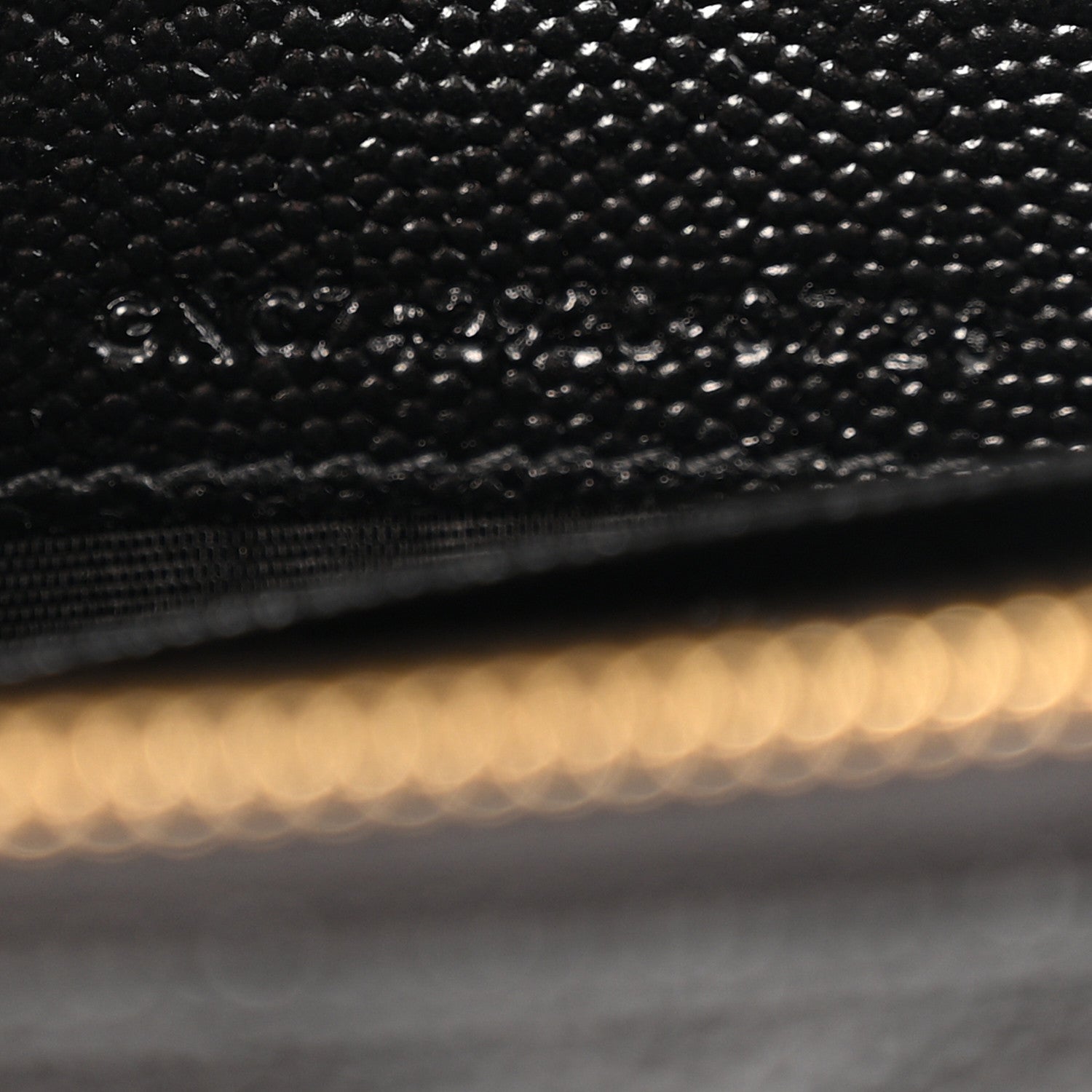 Grain De Poudre Matelasse Chevron Monogram Envelope Chain Wallet Black