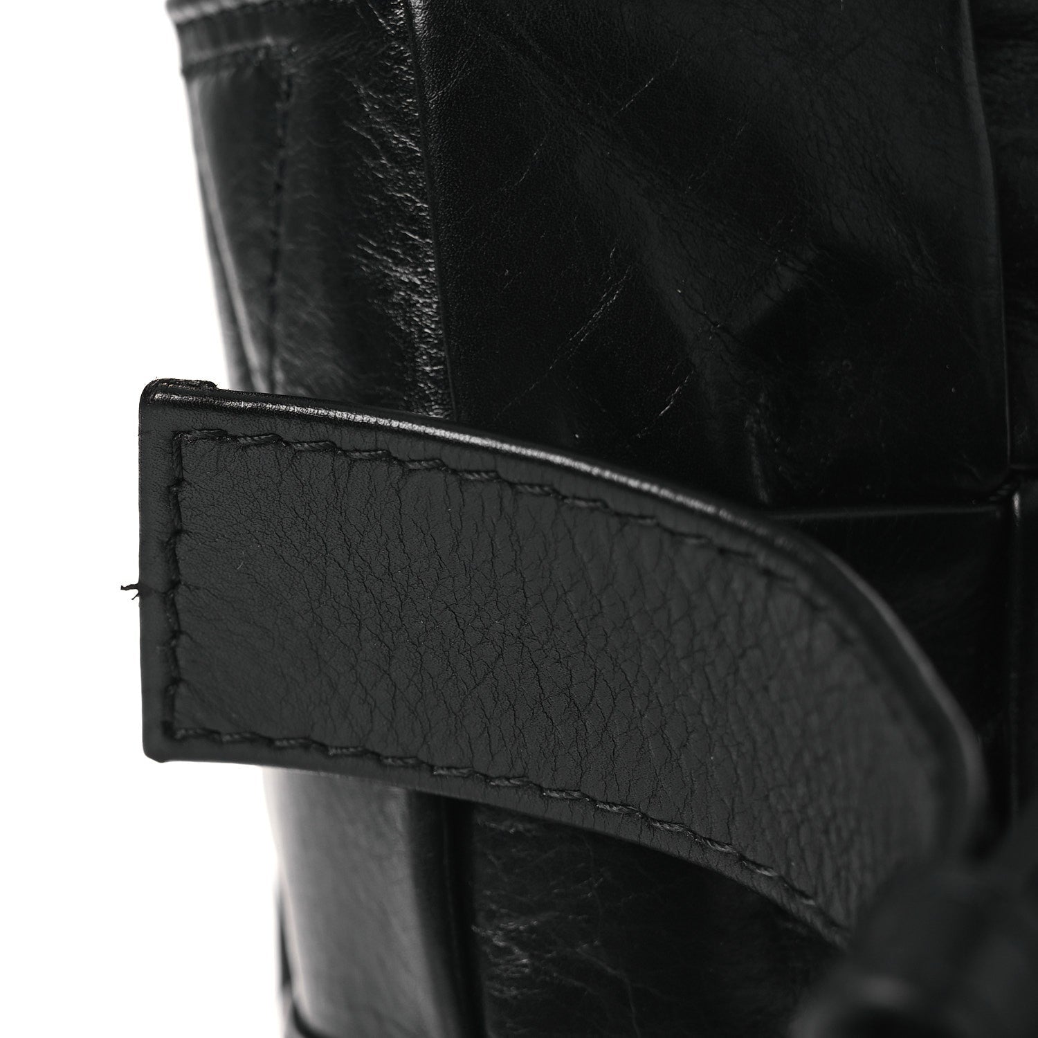 Paper Calfskin Maxi Intrecciato Small Cassette Crossbody Bag Black