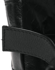 Paper Calfskin Maxi Intrecciato Small Cassette Crossbody Bag Black