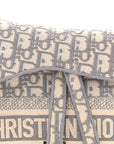 Oblique Embroidered Saddle Bag Gray