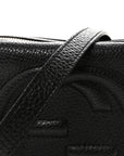 Pebbled Calfskin Small Soho Disco Bag Black