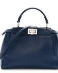 Nappa Mini Peekaboo Iconic Satchel Dark Blue
