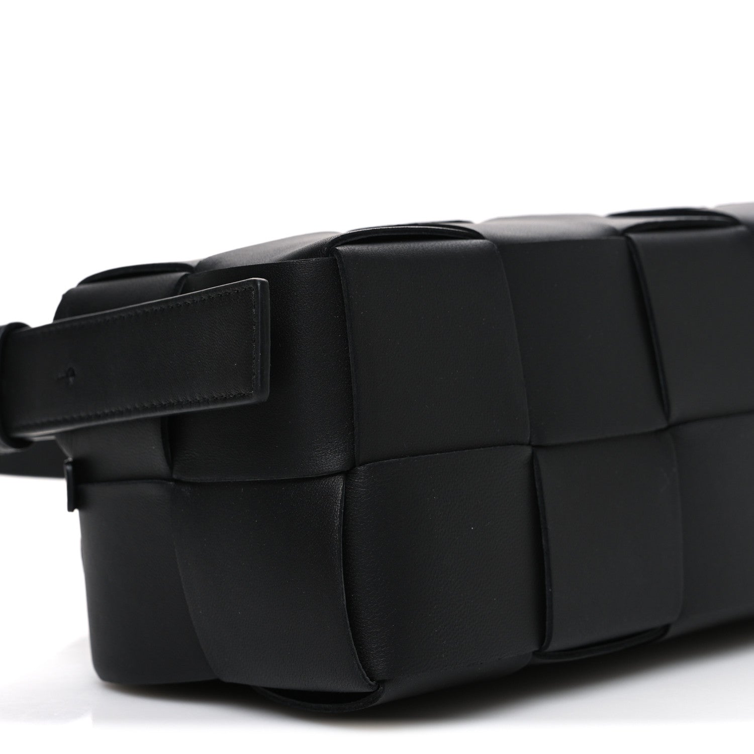 Lambskin Maxi Intrecciato Small Brick Cassette Bag Black