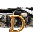 Oblique Saddle Chain Long Wallet Blue
