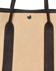 Toile Buffle Gala Garden Party Tote 36 MM Marron Fonce