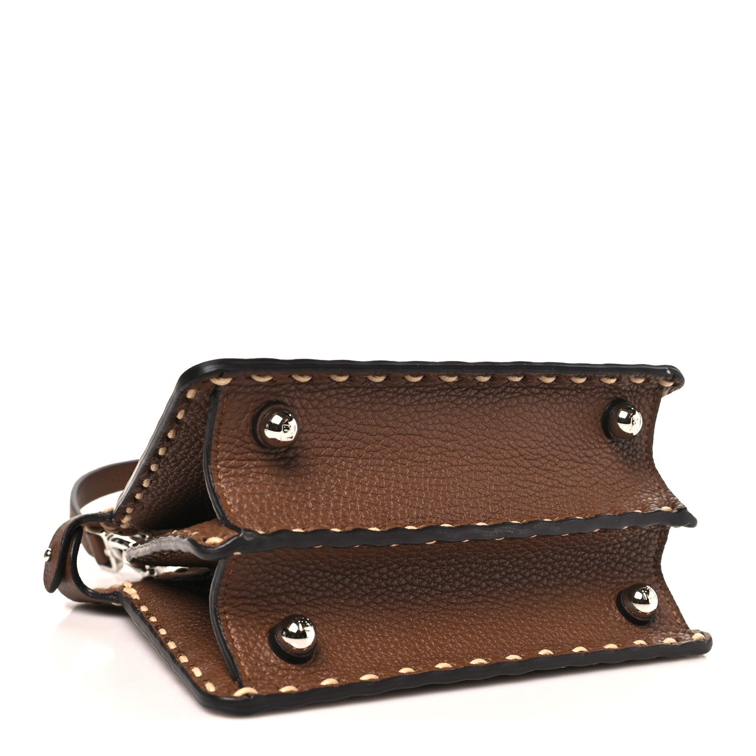 Cuoio Romano Raffia Woven Petite Peekaboo I SEE U Satchel Natural Gianduia